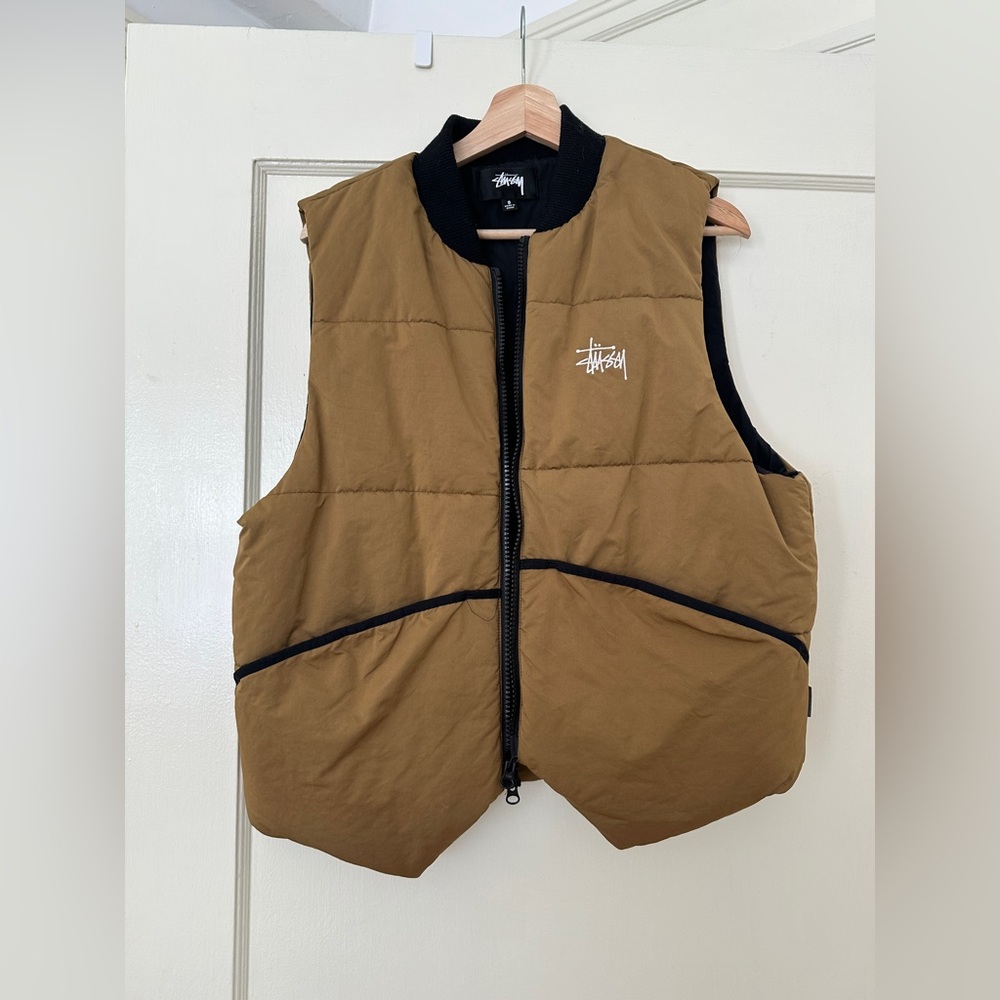 Stussy Tan Puffer Vest